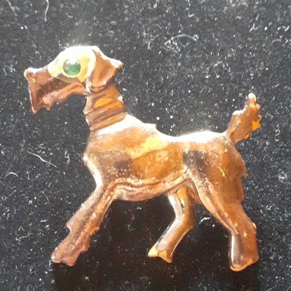 Jewelry - Vintage Gold Tone Schnauzer